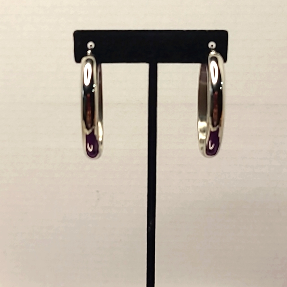 Stainless Steel Oval Hoop Earrings